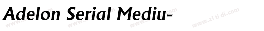 Adelon Serial Mediu字体转换